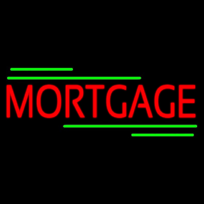 Red Mortgage Green Lines Neonreclame