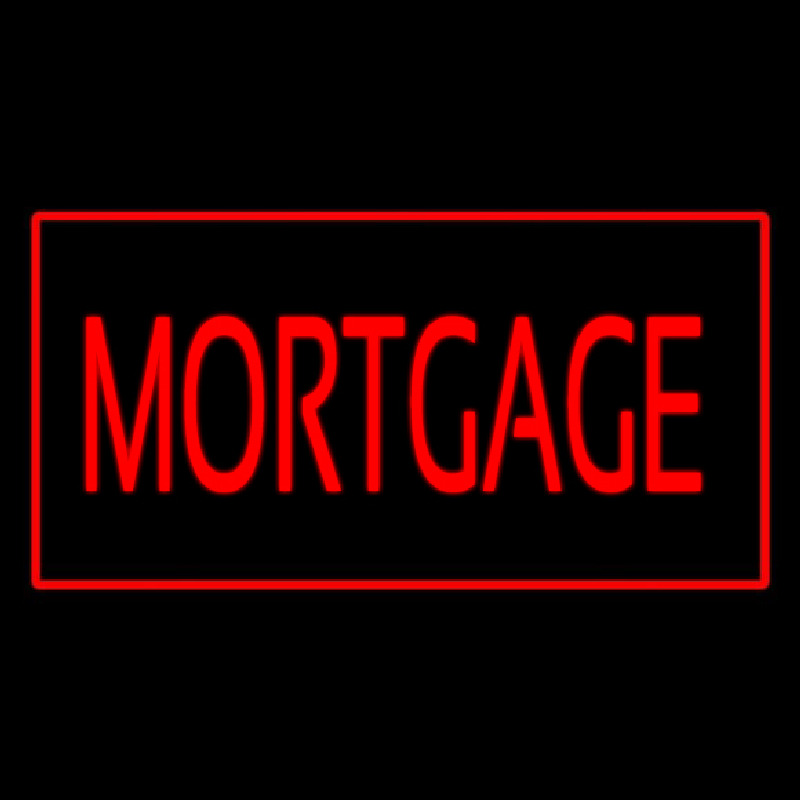 Red Mortgage Red Border Neonreclame