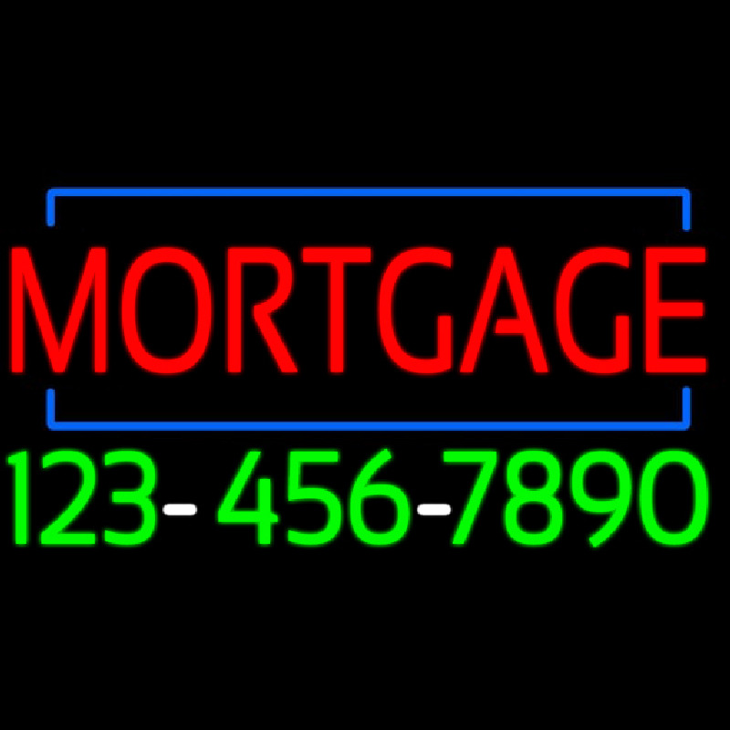 Red Mortgage With Phone Number Neonreclame