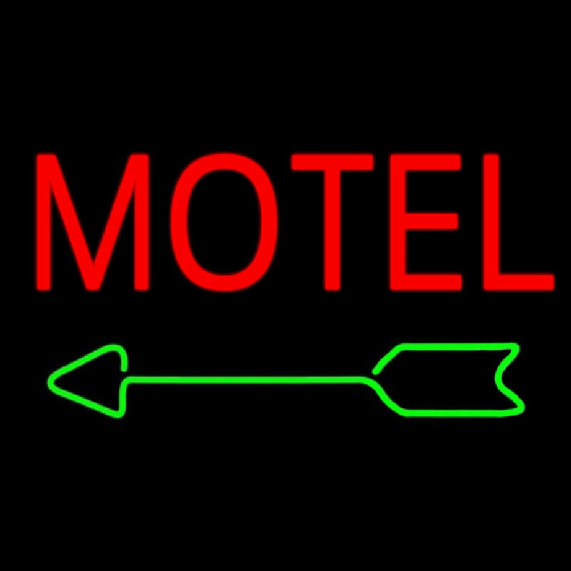 Red Motel With Green Arrow Neonreclame