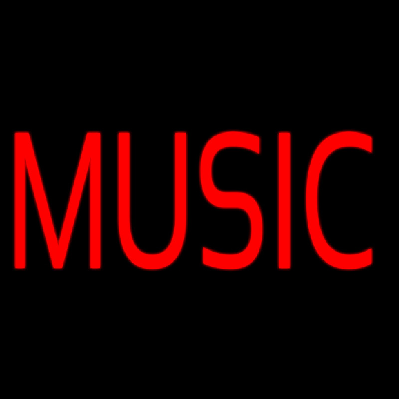 Red Music Block Neonreclame