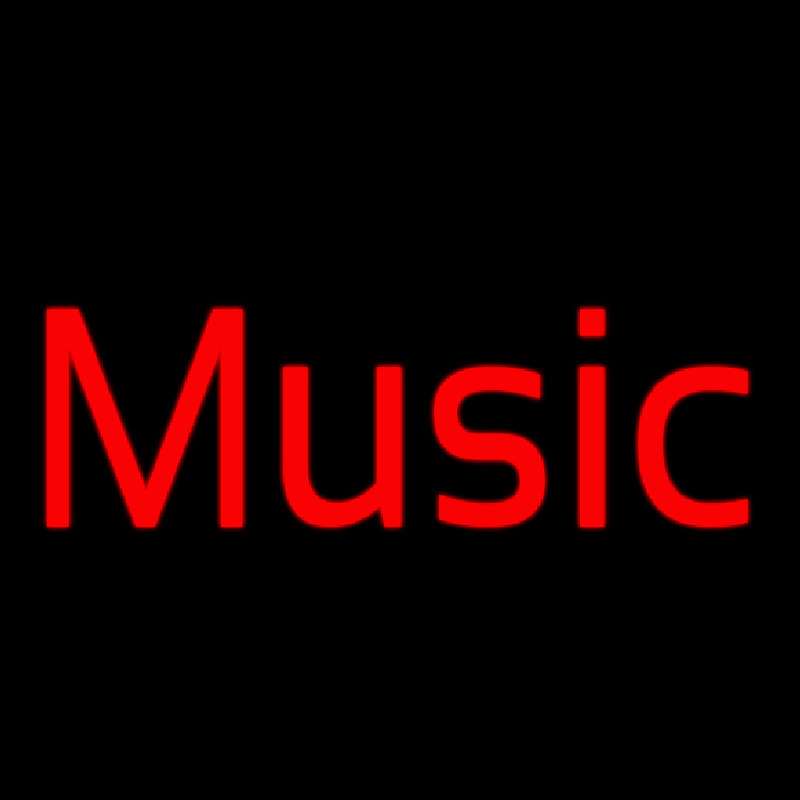 Red Music Cursive Neonreclame