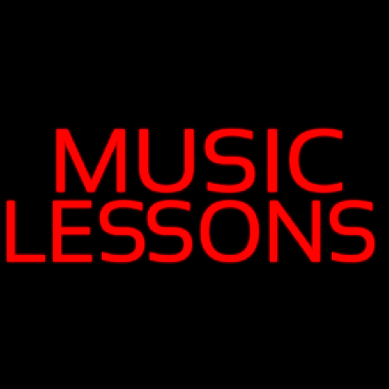 Red Music Lessons Neonreclame