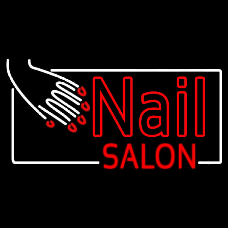 Red Nail Salon Neonreclame