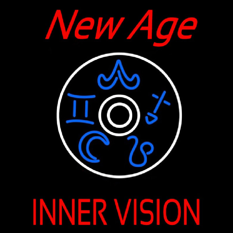 Red New Age Inner Vision Neonreclame