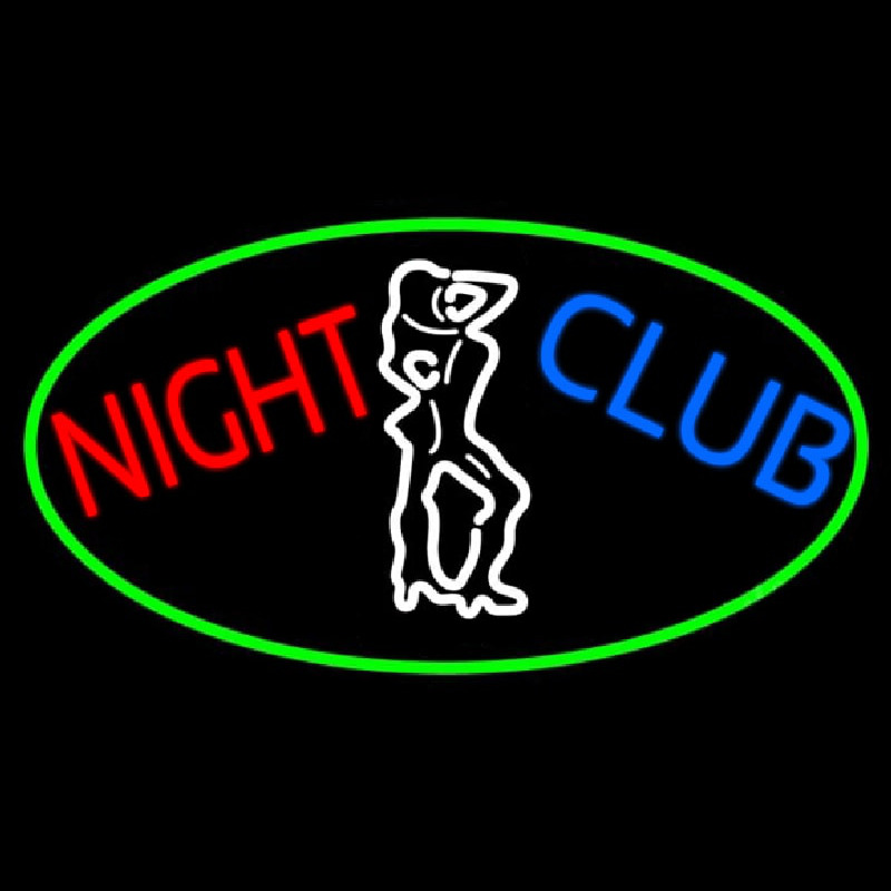 Red Night Club Girls Neonreclame