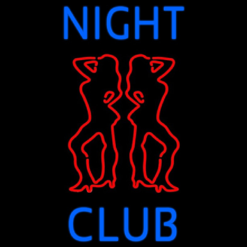 Red Night Club Girls Neonreclame