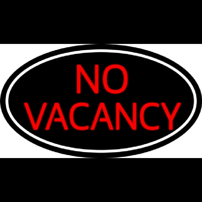 Red No Vacancy With White Border Neonreclame