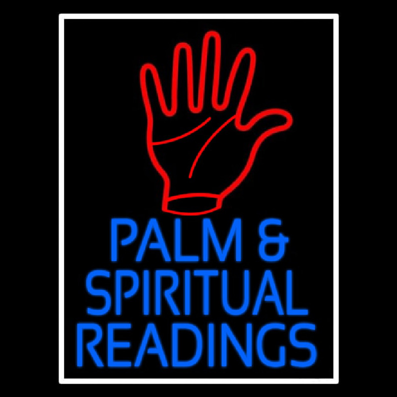 Red Palm And Blue Palm And Spiritual Readings Neonreclame