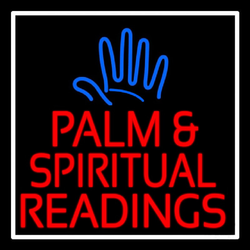 Red Palm And Spiritual Readings Neonreclame