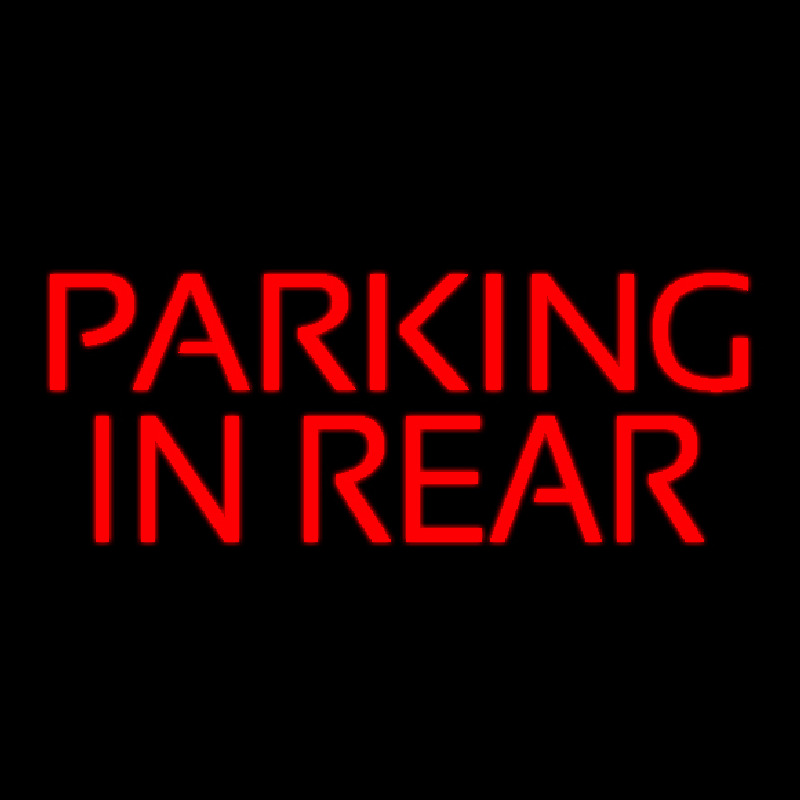 Red Parking In Rear Neonreclame