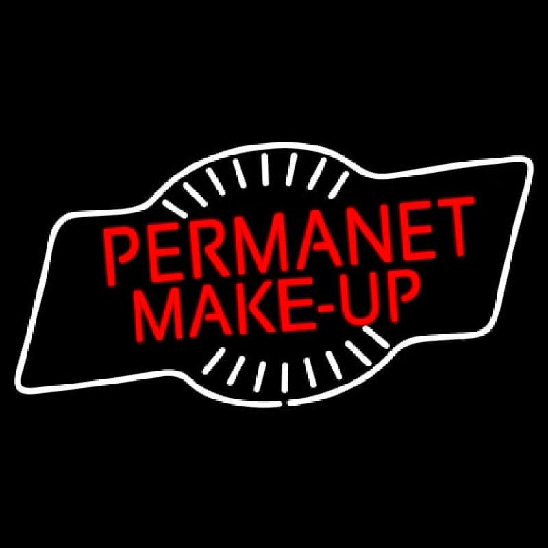 Red Permanent Makeup Neonreclame