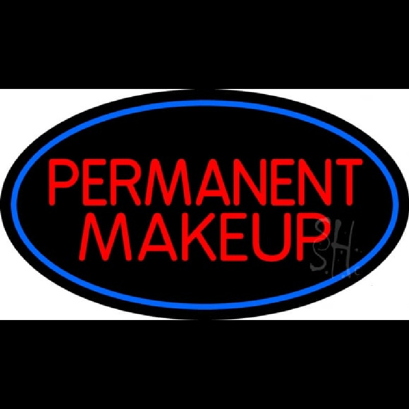 Red Permanent Makeup Neonreclame