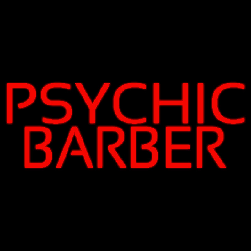 Red Psychic Barber Neonreclame