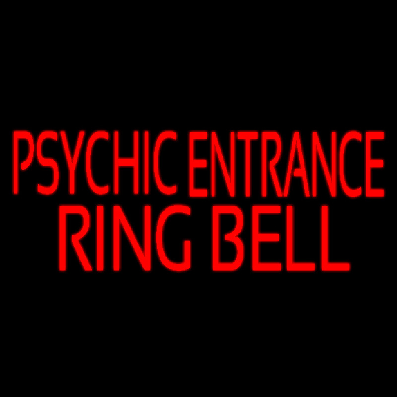 Red Psychic Entrance Ring Bell Neonreclame