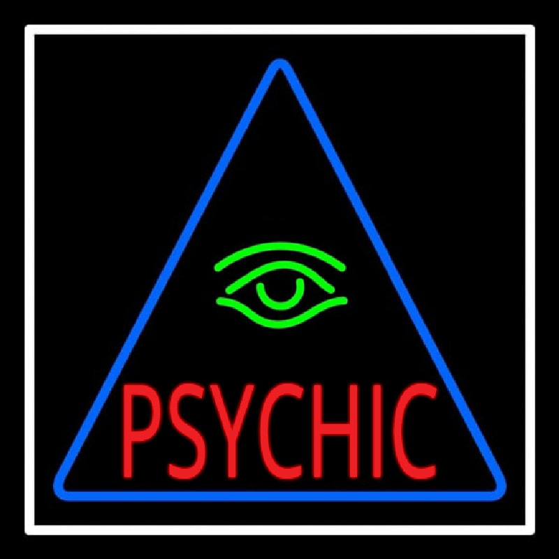 Red Psychic Green Eye Neonreclame