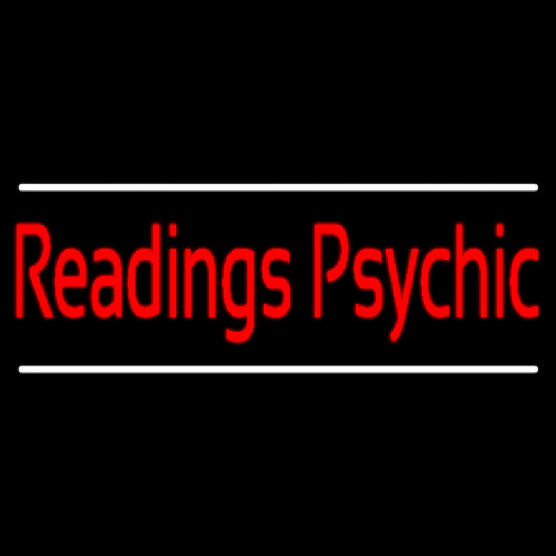 Red Psychic Readings White Line Neonreclame