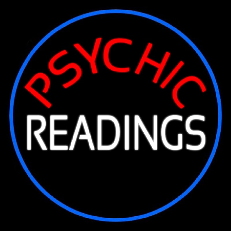 Red Psychic White Readings With Border Neonreclame