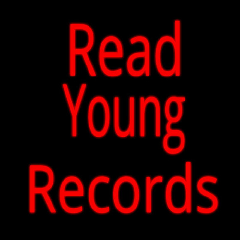 Red Read Young Records Neonreclame