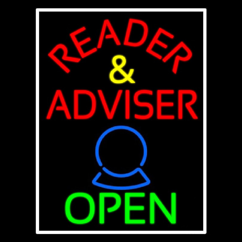 Red Reader And Advisor Open Neonreclame