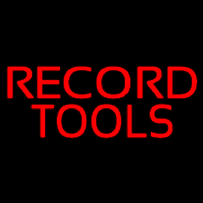 Red Record Tools 1 Neonreclame