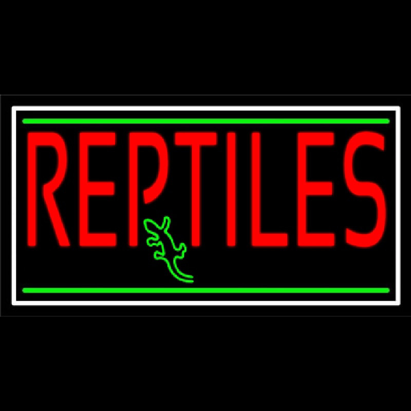 Red Reptiles Block 1 Neonreclame