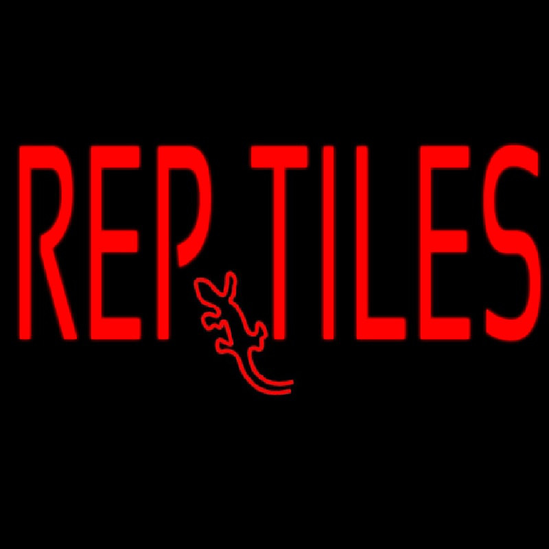 Red Reptiles Block 2 Neonreclame