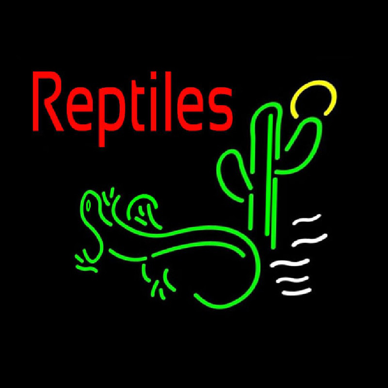 Red Reptiles Green Logo 1 Neonreclame