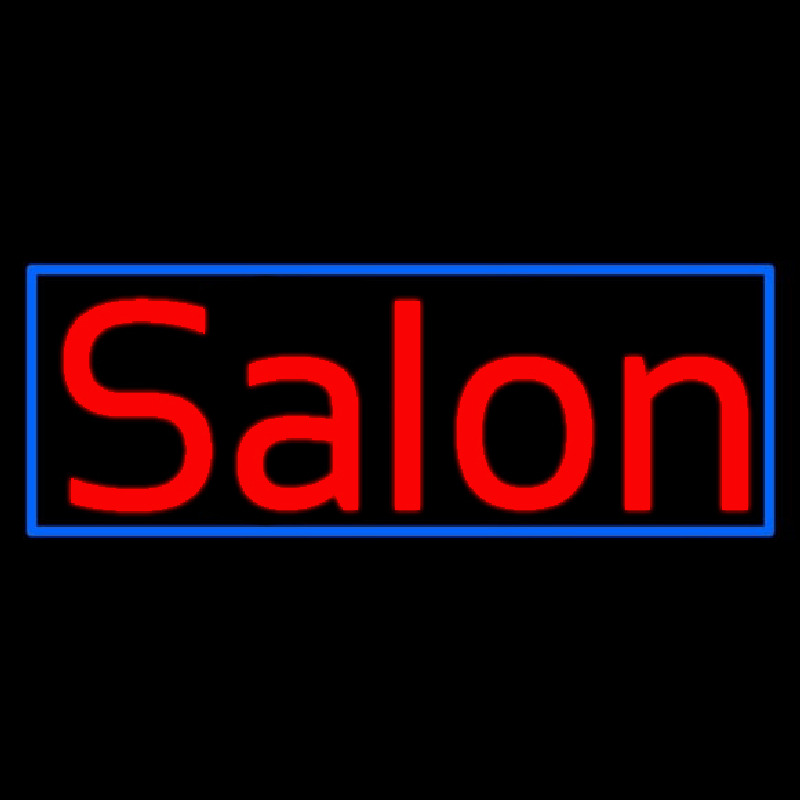 Red Salon With Blue Border Neonreclame