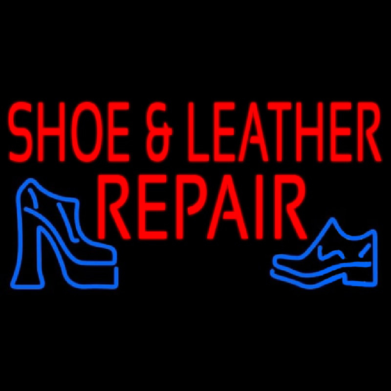 Red Shoe And Leather Repair Neonreclame