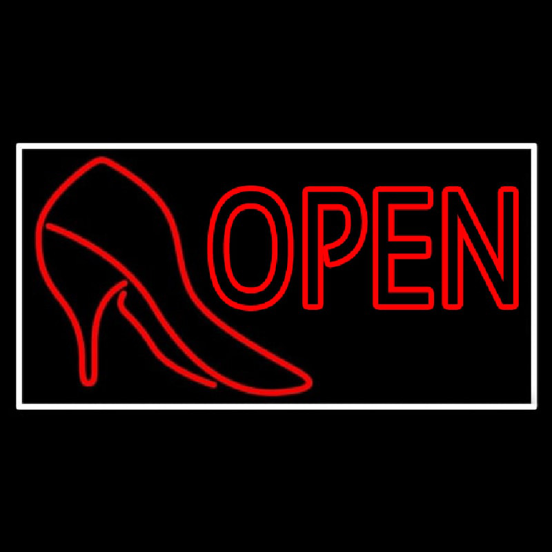 Red Shoe Open Neonreclame