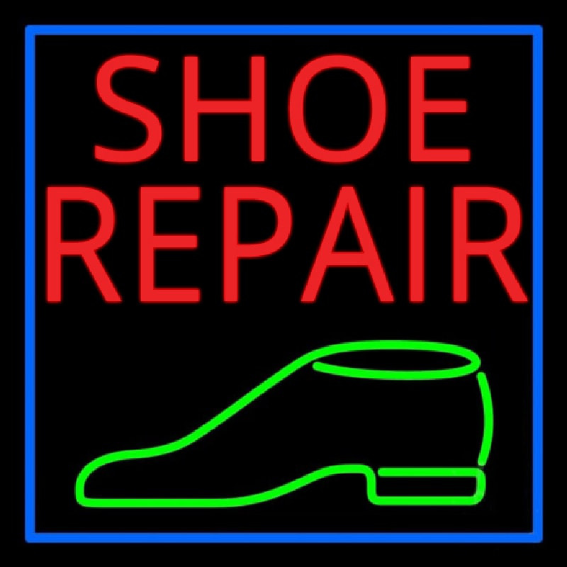 Red Shoe Repair Green Shoe Neonreclame