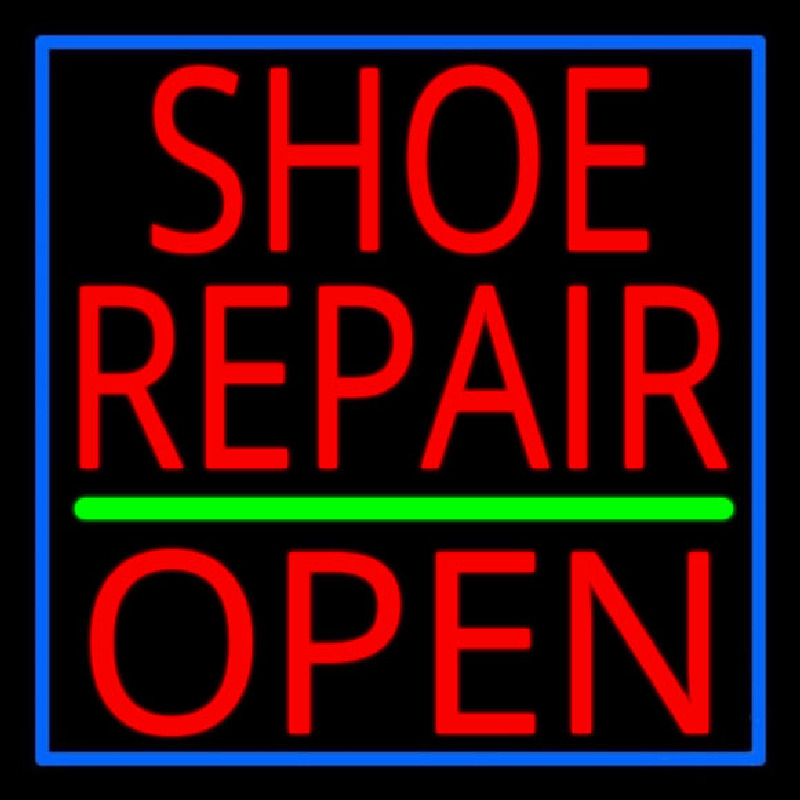 Red Shoe Repair Open Neonreclame