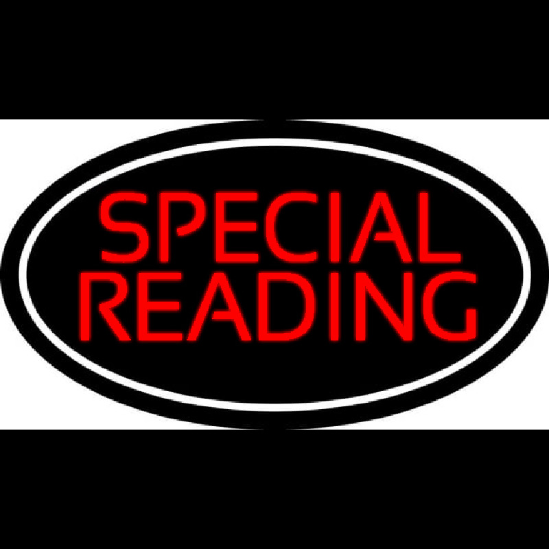 Red Special Reading White Border Neonreclame