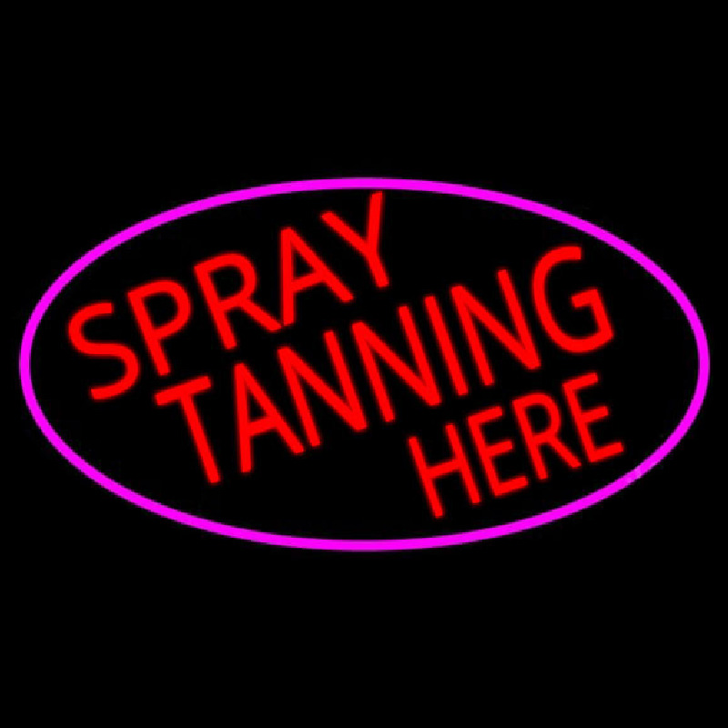 Red Spray Tanning Here Neonreclame