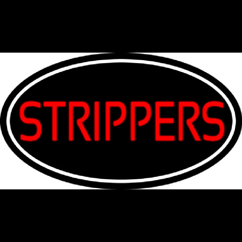 Red Strippers With White Border Neonreclame