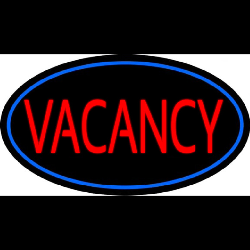 Red Vacancy With Blue Border Neonreclame