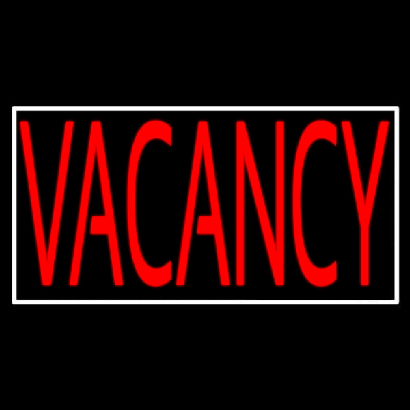 Red Vacancy With White Border Neonreclame