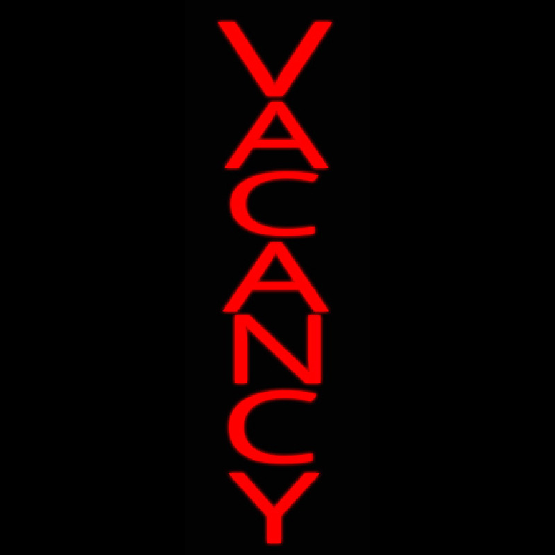 Red Vertical Vacancy Neonreclame