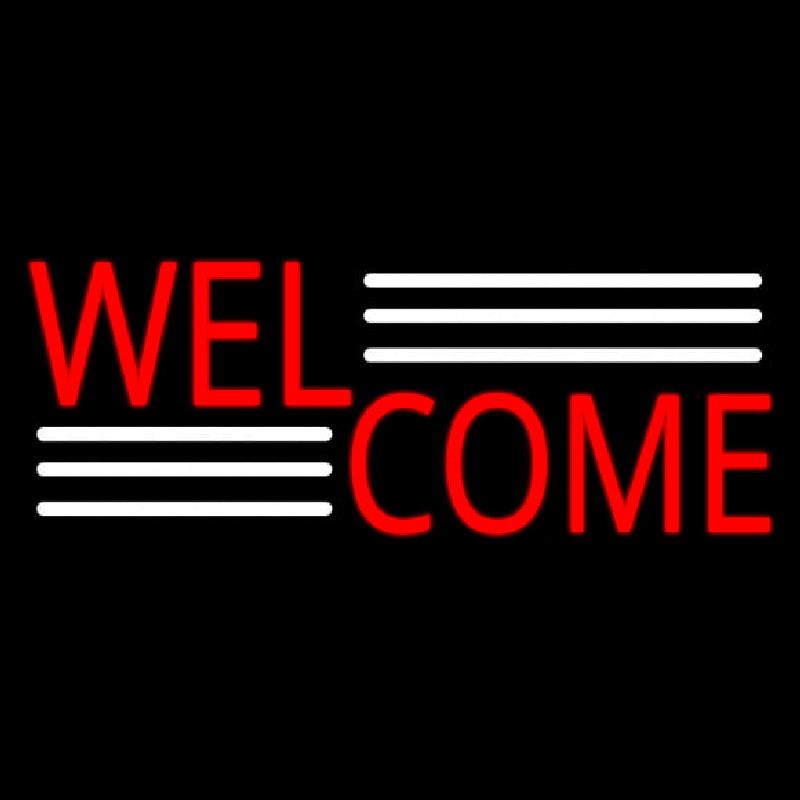 Red Welcome Neonreclame