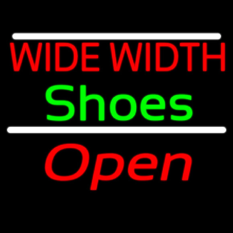 Red Wide Width Green Shoes Open Neonreclame