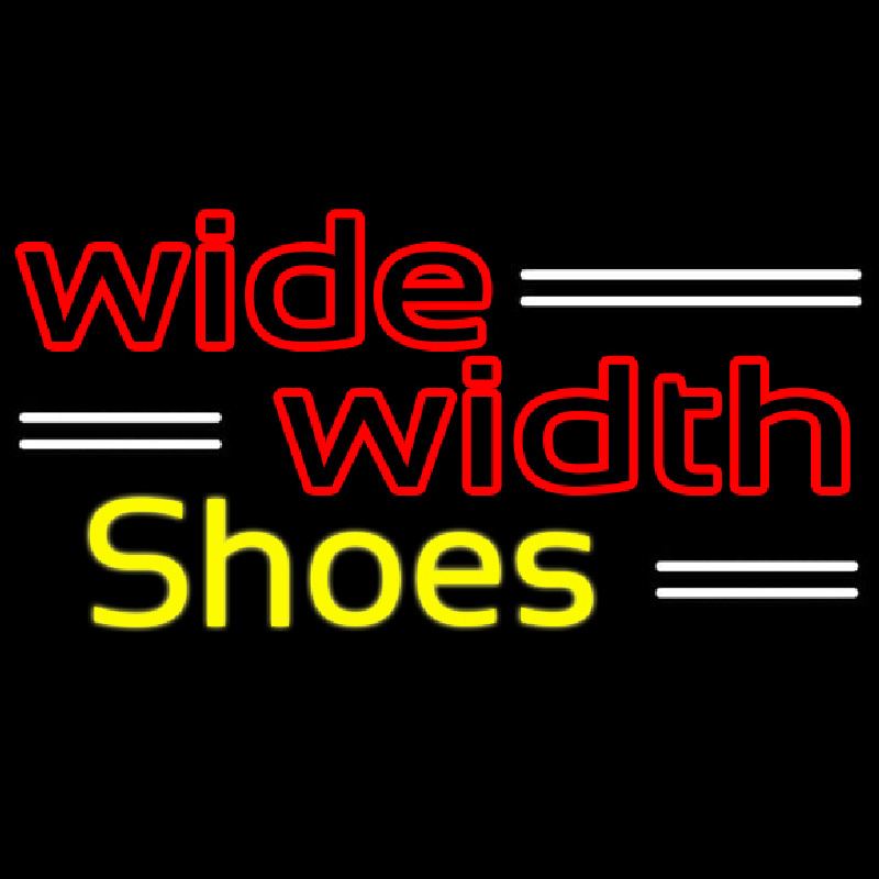 Red Wide Width Yellow Shoes Neonreclame