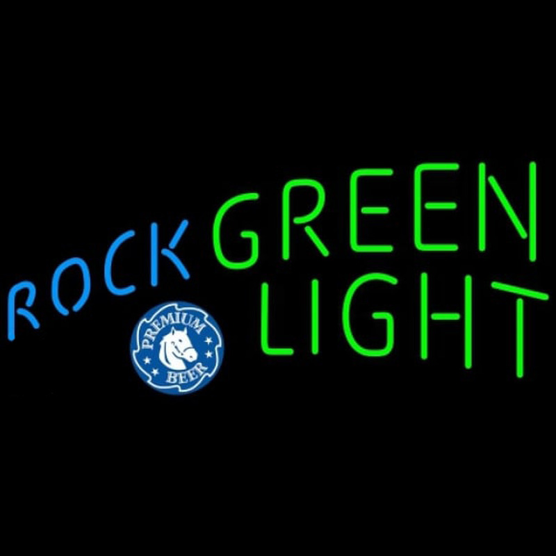 Rolling Rock Bule Green Light Beer Sign Neonreclame