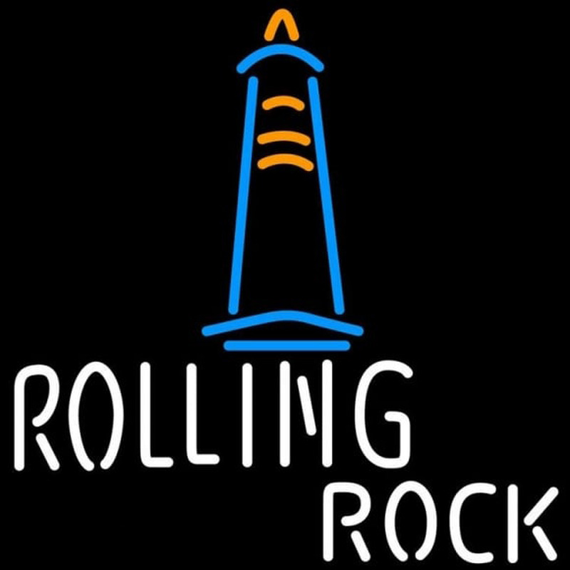 Rolling Rock Lighthouse Beer Sign Neonreclame