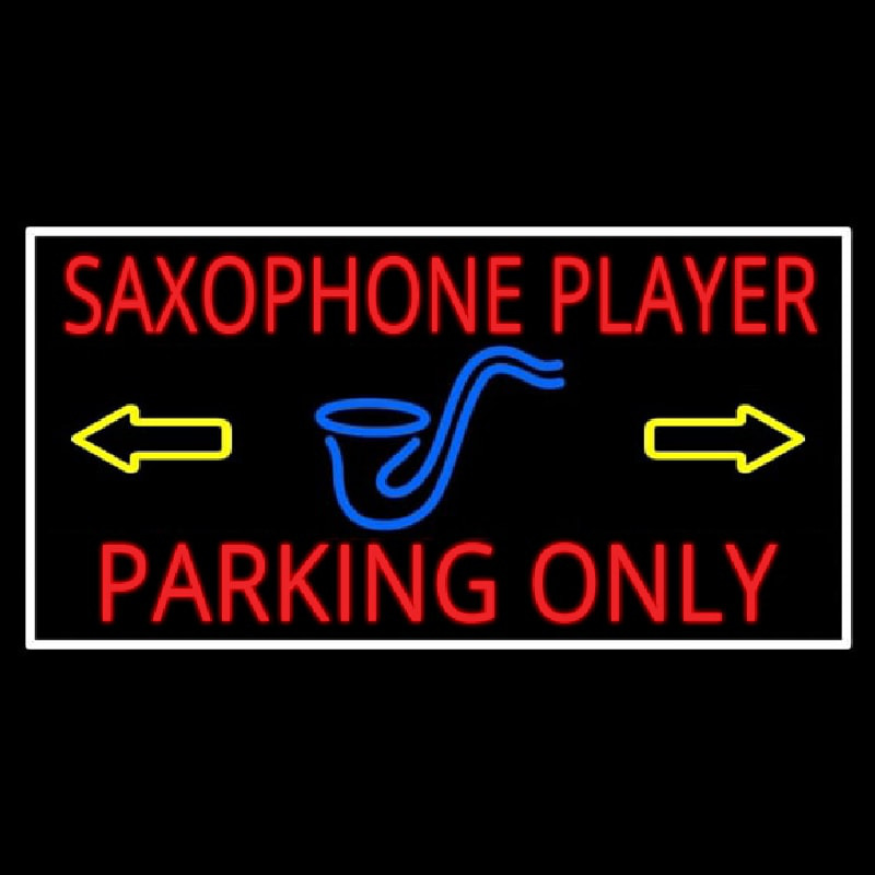 Sa ophone Player Parking Only White Border Neonreclame