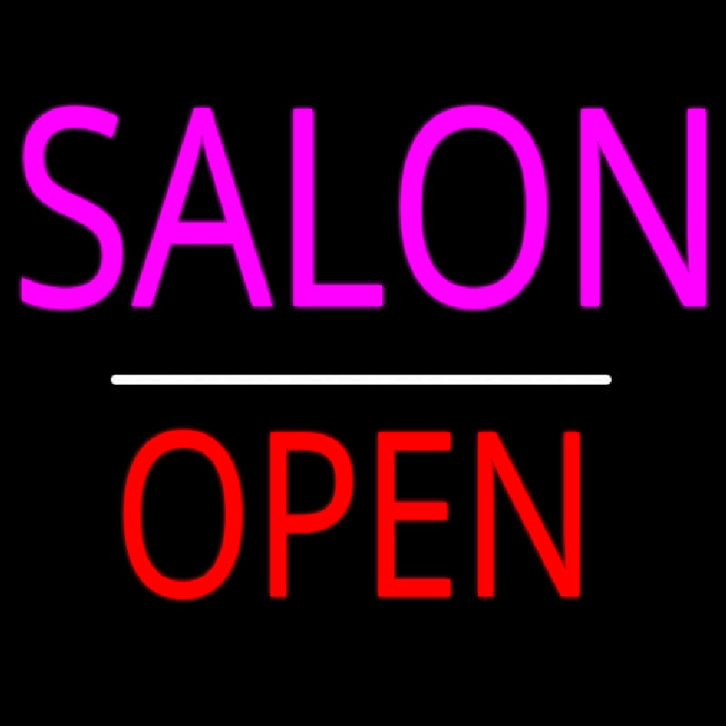 Salon Open White Line Neonreclame