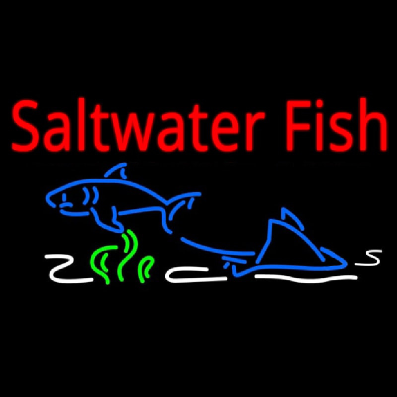 Saltwater Fish Red Te t With Colored Fish Scene Neonreclame