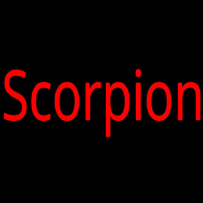 Scorpion Red 1 Neonreclame