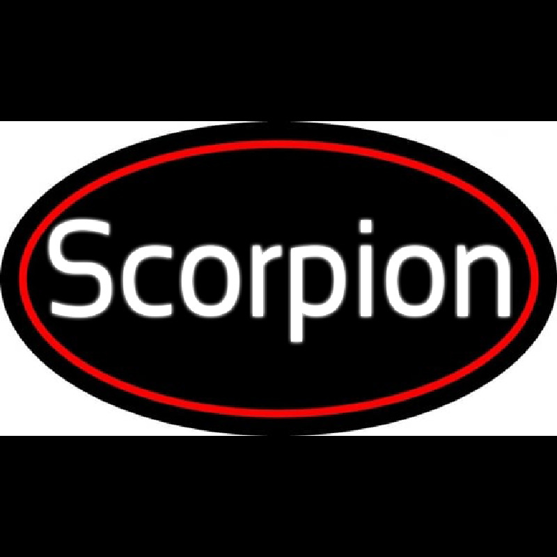 Scorpion Red Oval Neonreclame