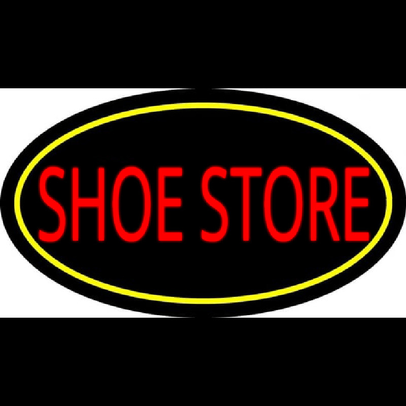 Shoe Store With Oval Neonreclame